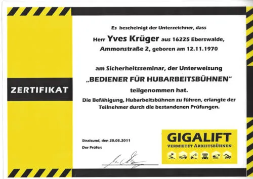 Hubarbeitsbühne 1